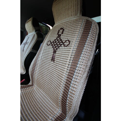 Накидки на сиденья Gabarit с массажем, плетёные, бежевые, на передние сиденья