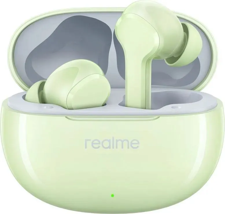 Беспроводные активные Bluetooth 5.4 наушники realme Buds T110 RMA2306 Wireless Bluetooth 88MS с низкой задержкой, зеленые