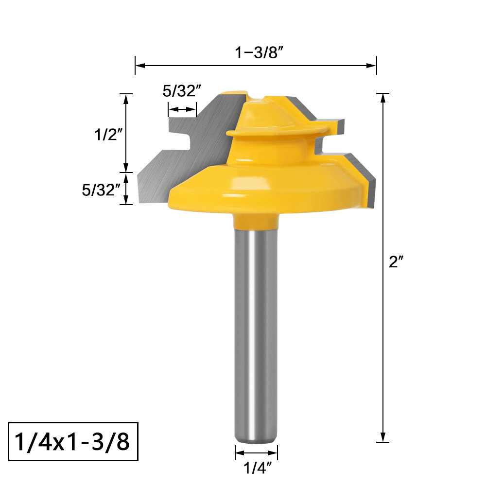 1/2 рукоятки 1/4 ручки 45 градусов врезные ножи столярные ножи мозаики 45 градусов шип нож 1/4*1-3/8