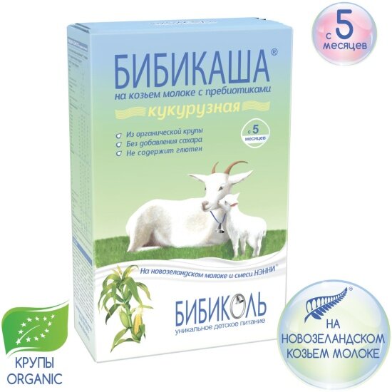 Картинки Каша на козьем молоке Бибиколь нэнни "Бибикаша" кукурузная с 5 мес 200 г
