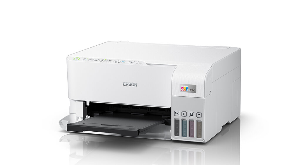 МФУ струйное Epson L3556, цветной, А4, беспроводная печать, AirPrint, USB, Wi-Fi, белый — фото 1