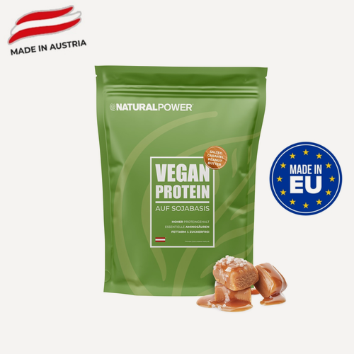 Изображение товара Растительный протеин Natural power 500 гр Соленая карамель - Арахисовое масло, Австрия