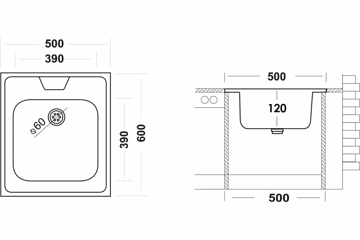 Ukinox Мойка ECO 500.600 — фото 1