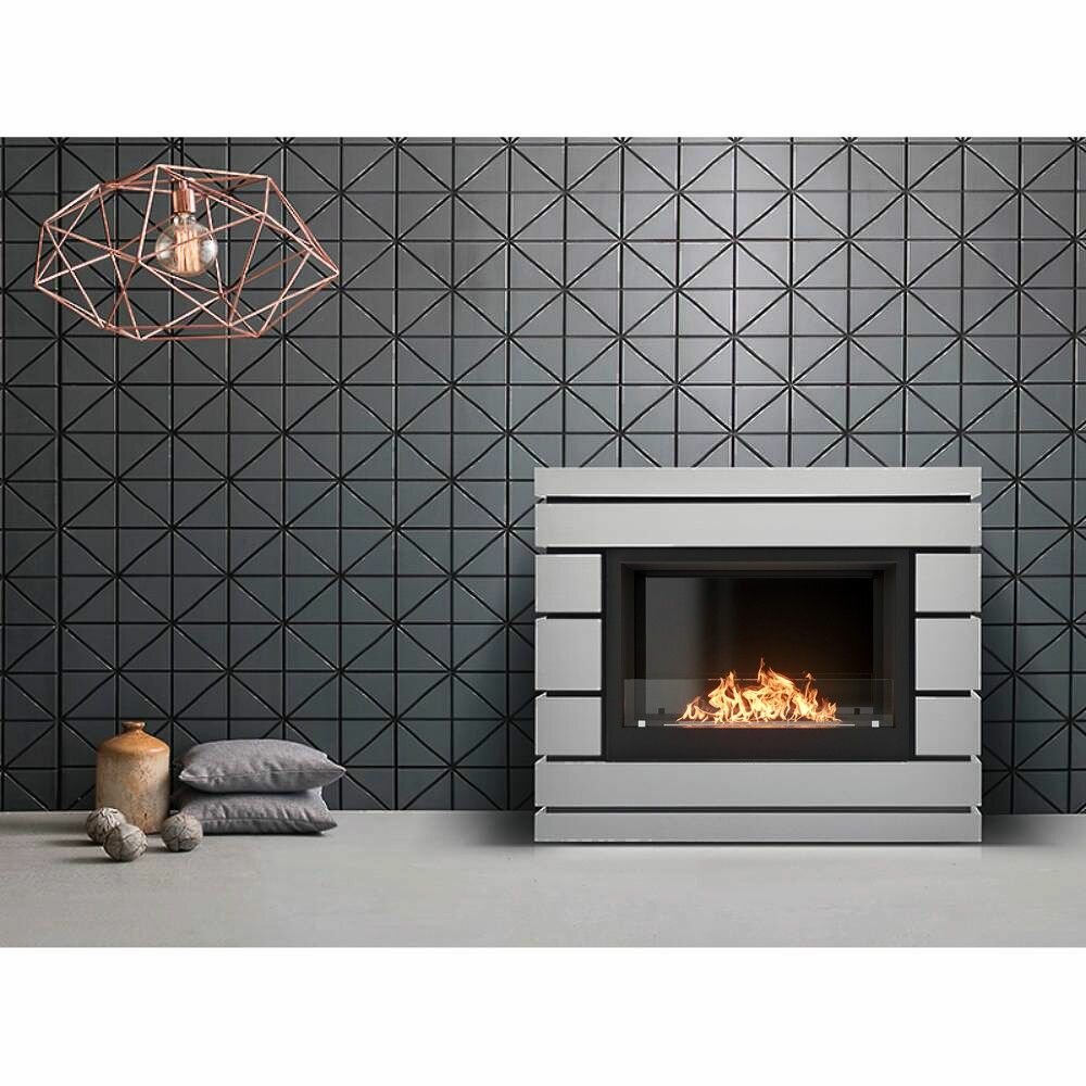 Каминокомплект: Биокамин Firelight BFP/P-2520 портал Moderno 25 шпон белый дуб