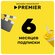 Подписка на онлайн-кинотеатр PREMIER 6 месяцев (электронный ключ)