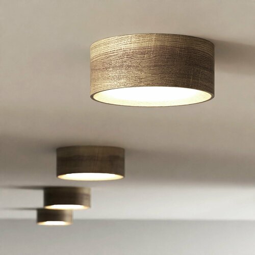 Светильник потолочный из массива дерева дуб/ Точечный накладной деревянный спот