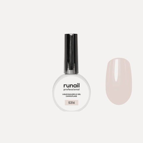 Изображение товара Runail, Камуфлирующий жидкий Уф-гель (цвет: Розовая карамель), 15 мл №5316