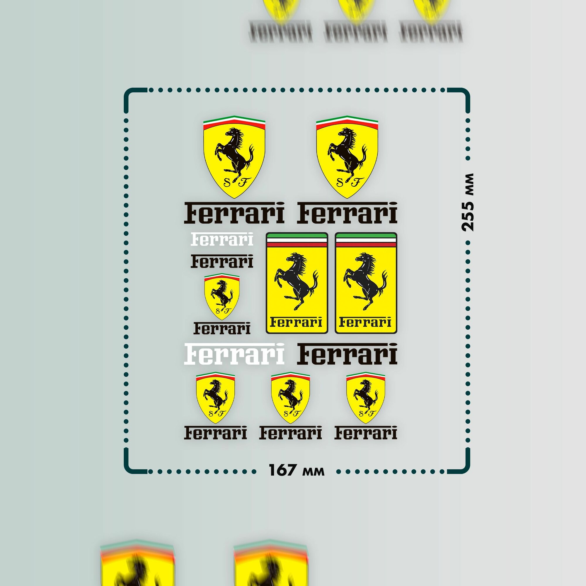 Термонаклейки на одежду Ferrari — фото 1