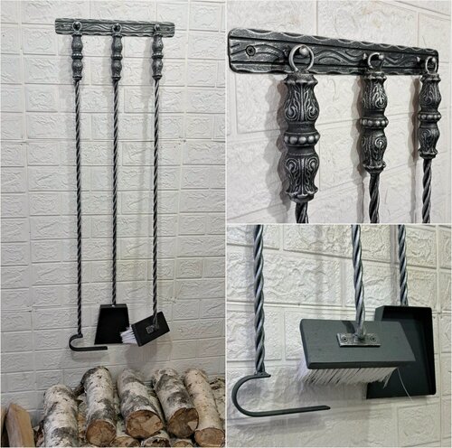 Изображение товара Набор кочерга, совок, щетка длинные для русской печи