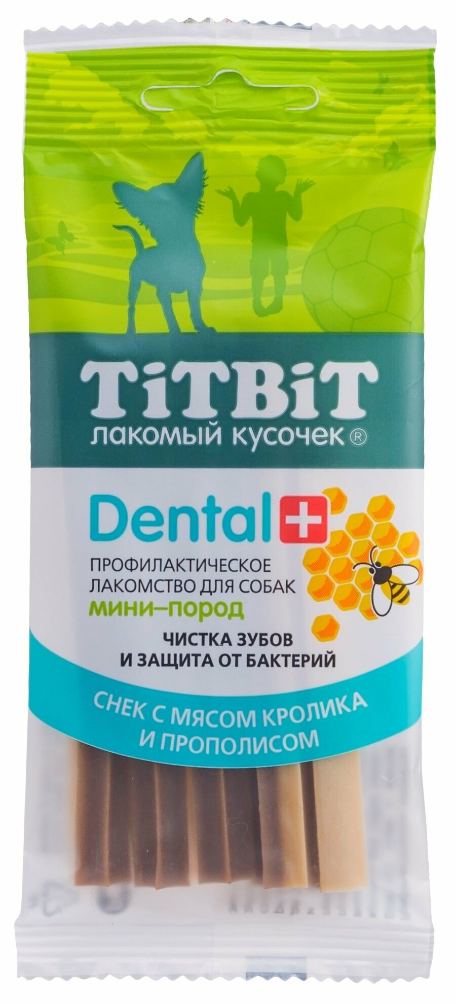 Лакомство TiTBiT DENTAL+ снек с мясом кролика для собак мелких пород (25 г)