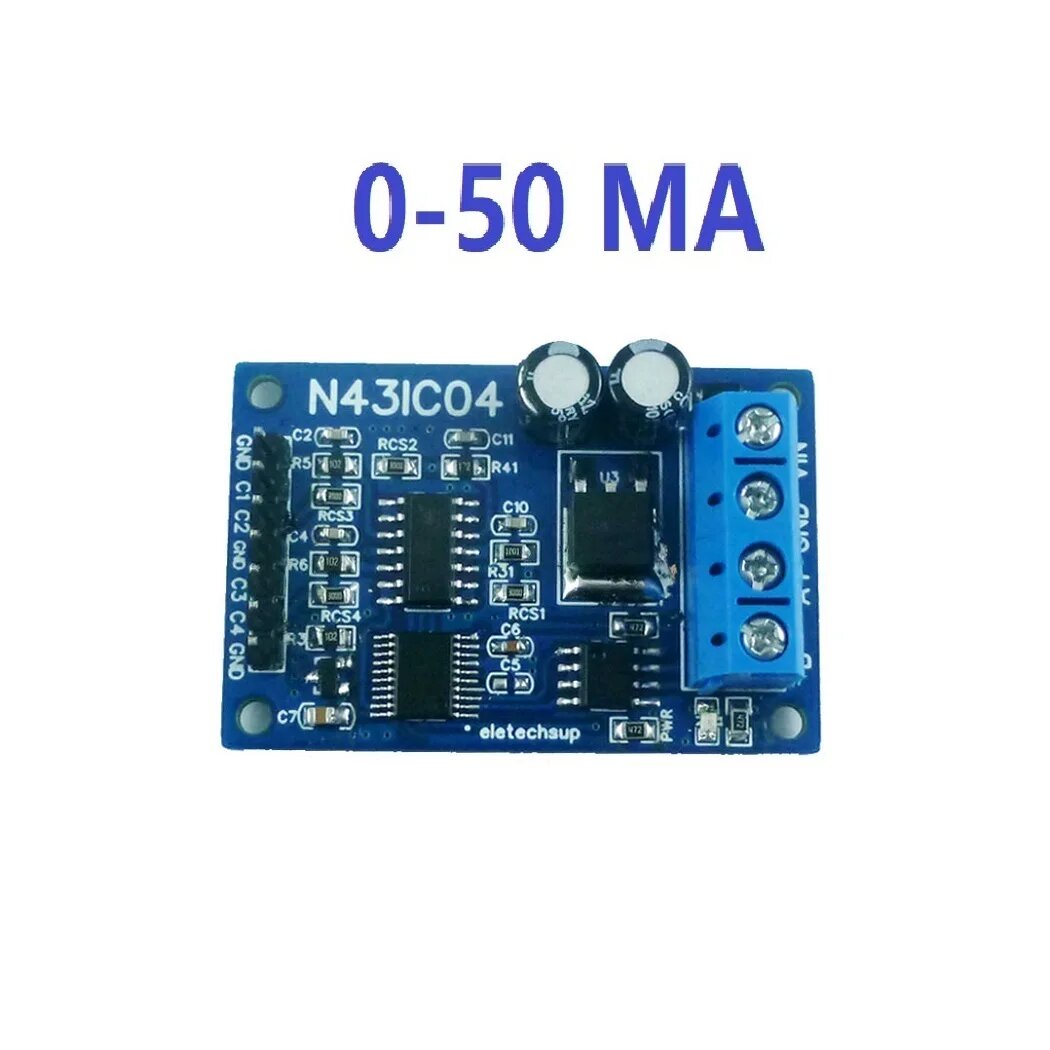 Модуль АЦП RS485 Modbus RTU eletechsup 4-канальный