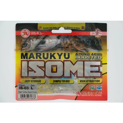Силиконовая приманка Marukyu Isome L IS-03 white 7087