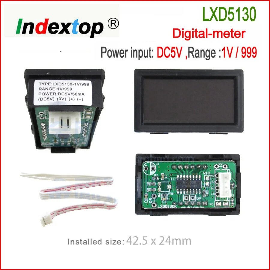 Измеритель тока INDEXTOP LXD5130W 0-999 мА, 1PC with cable