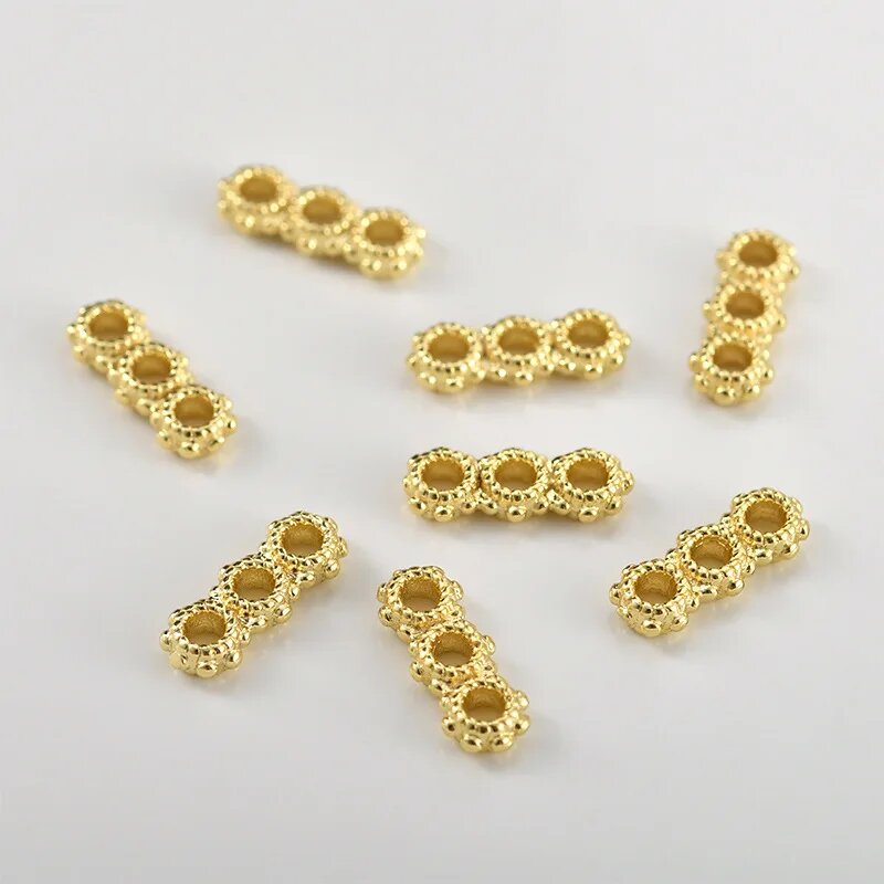 Латунные разделители стержни для браслетов Molinge 10 шт 18K Gold Plated 5x13mm