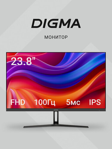 Изображение товара 23.8" Монитор игровой Digma Progress 24P301F, 1920x1080, IPS, 100Гц, 1хHDMI, черный [dm24sb08]
