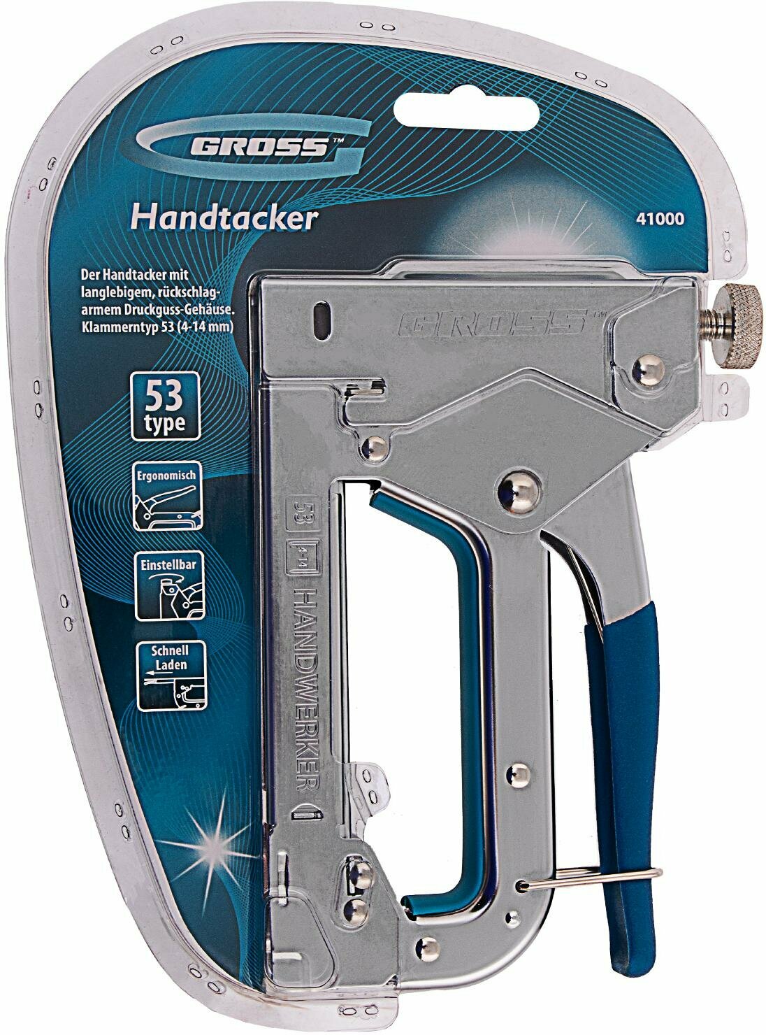 Степлер Gross 41000 тип скоб 53 4-14 мм — фото 1