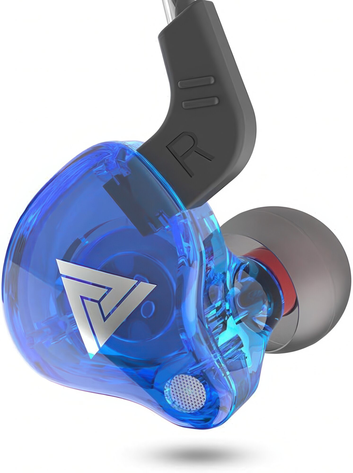 Проводные внутриканальные HiFi наушники спортивные QKZ AK6 прозрачный, синий