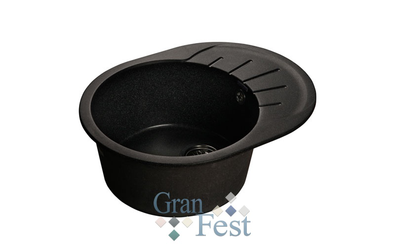 Кухонная мойка GranFest Rondo GF-R580L чёрный