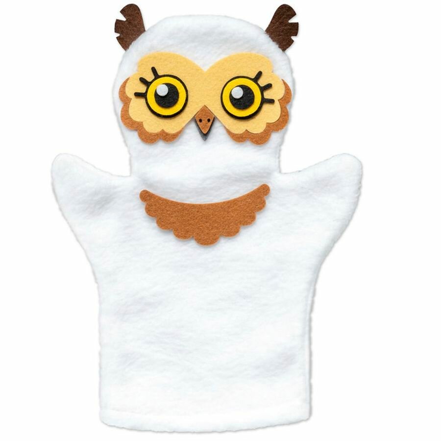 Кукла на руку Сова (белая)