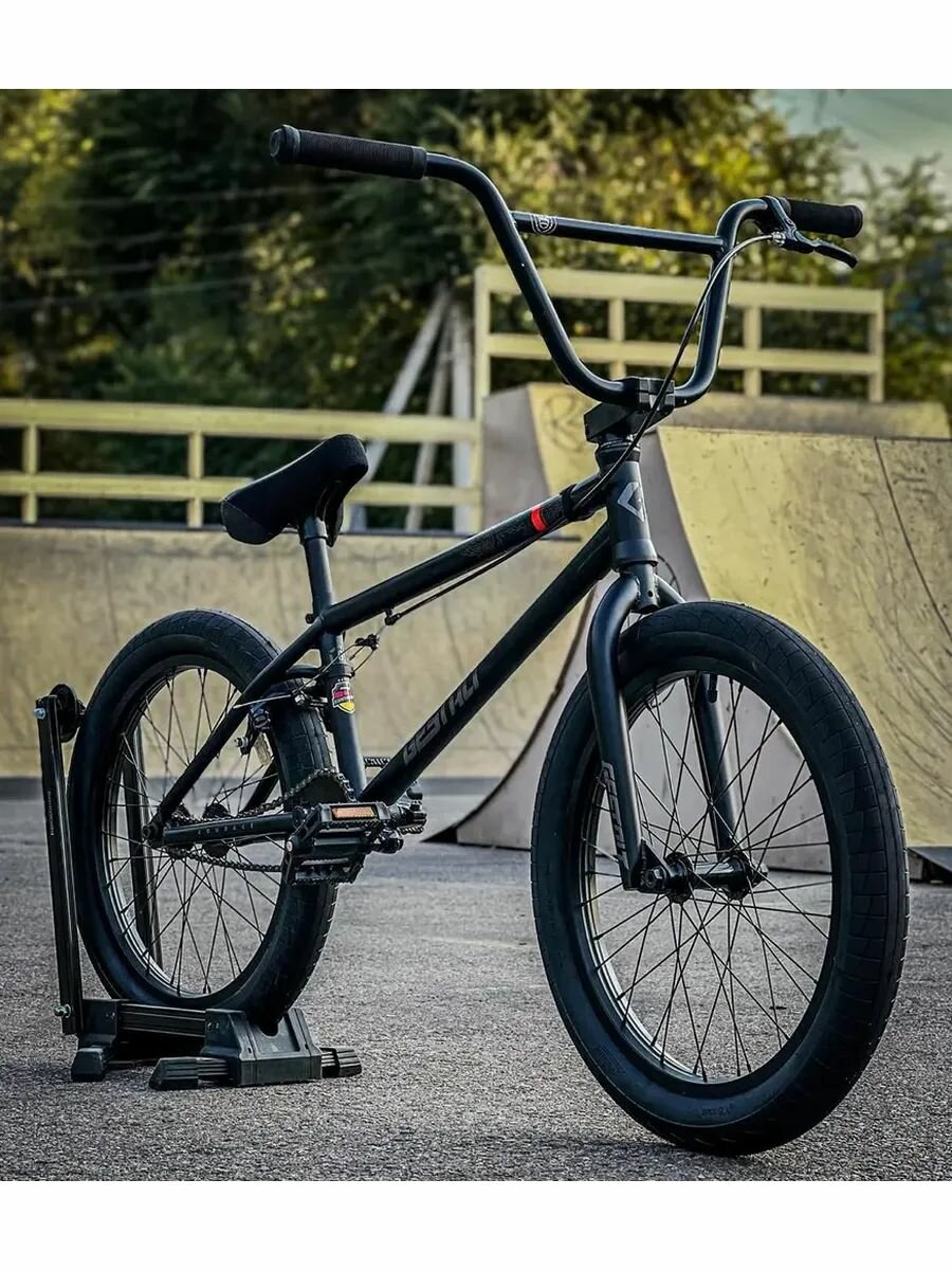 Трюковой велосипед Gestalt BMX Courage, 20-дюймовые колеса, черный, 2023 г, жёсткая рама
