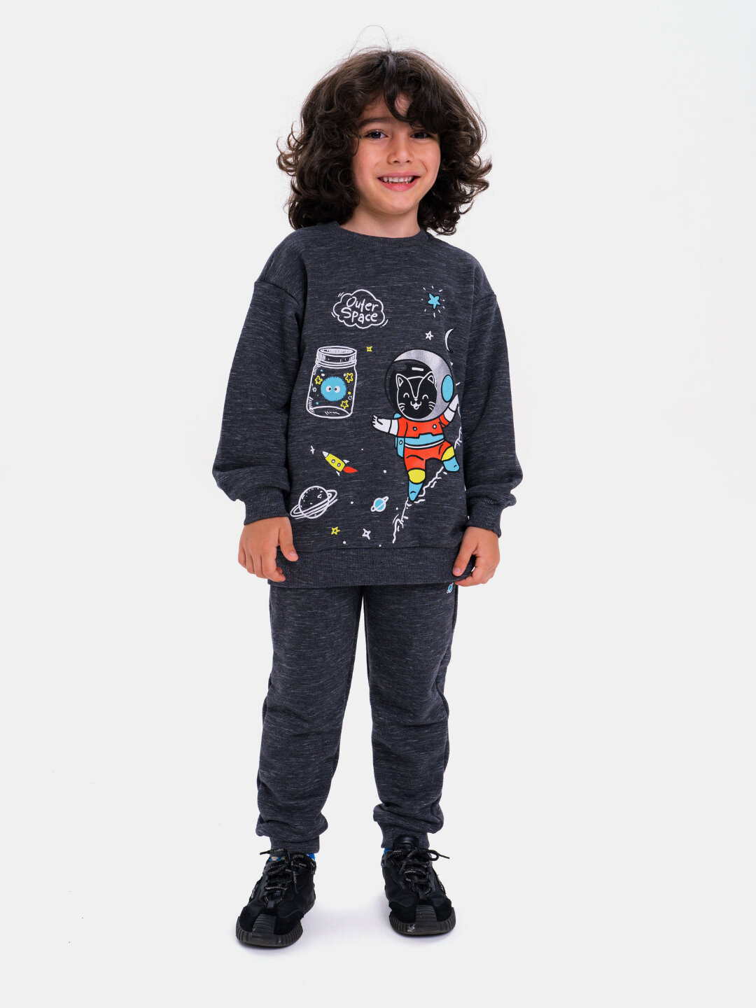 Толстовка neo, размер 110, черный