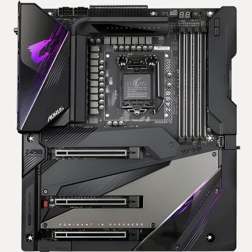 Изображение товара Материнская плата Gigabyte Z490 AORUS XTREME (LGA1200/Z490/4xDDR4/3xPCI-E/2xM.2/SB7.1/GLAN/Wi-Fi/BT/HDMI/2xType-C/EATX)