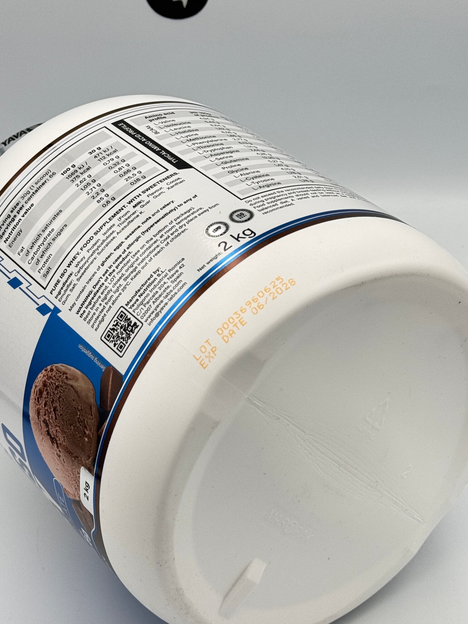 Yava Labs Isolate 2kg Chocolate ice cream протеин Изолаят шоколад вкус — фото 1