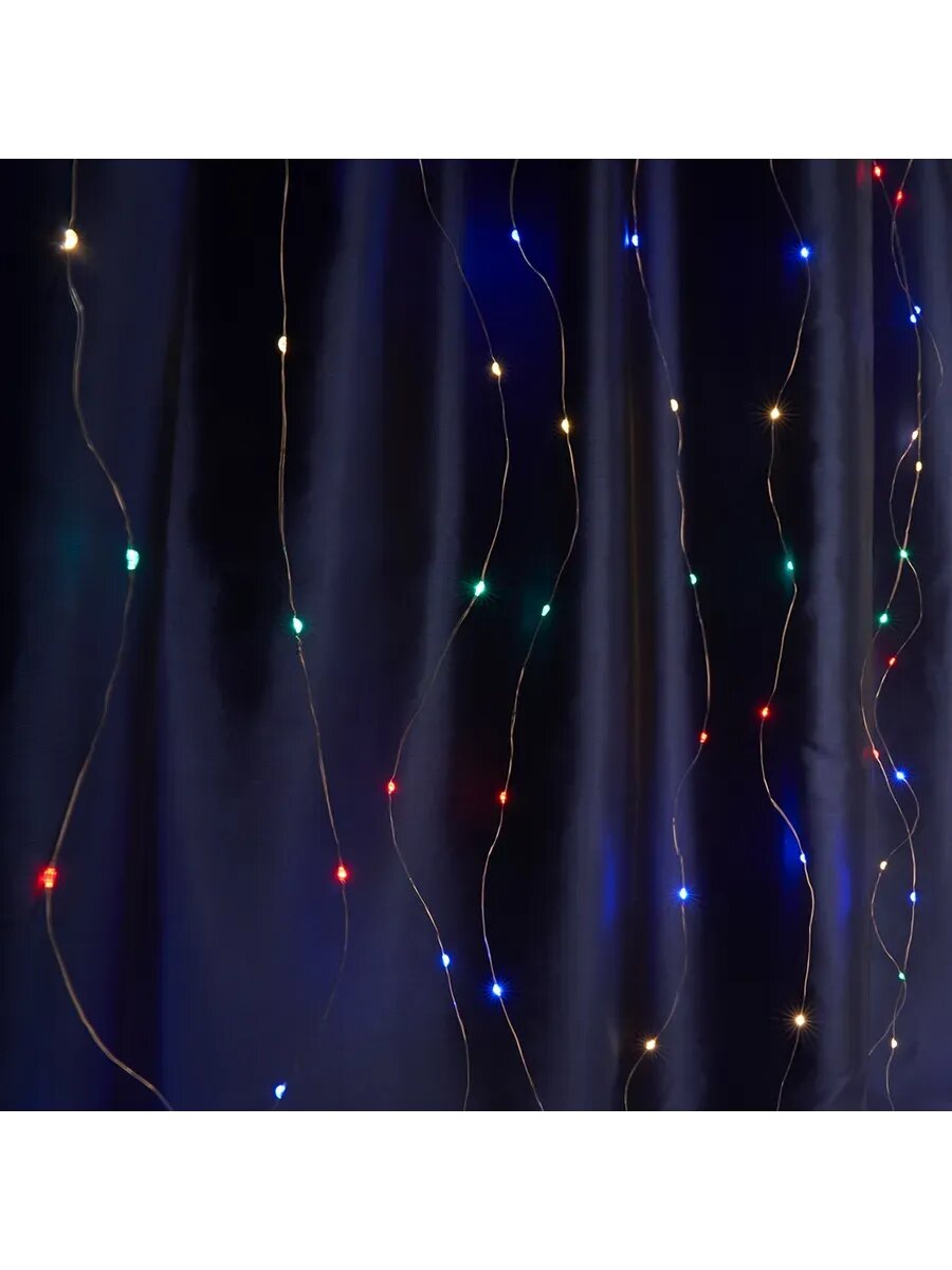 Гирлянда CL591 3*3м + 3м мультиколор USB 41640