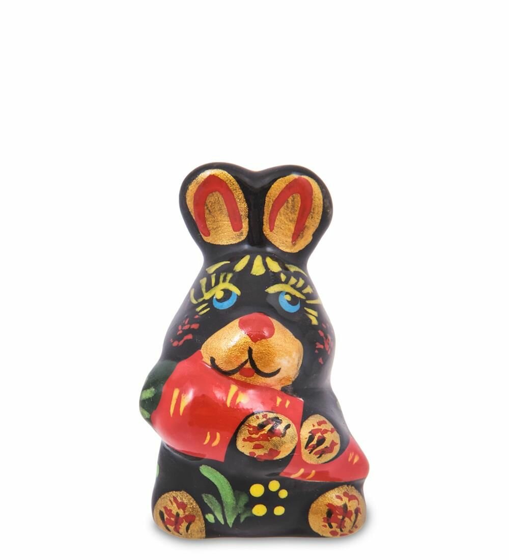 Фигурка "Зайчонок с морковкой" хохлома A2193136