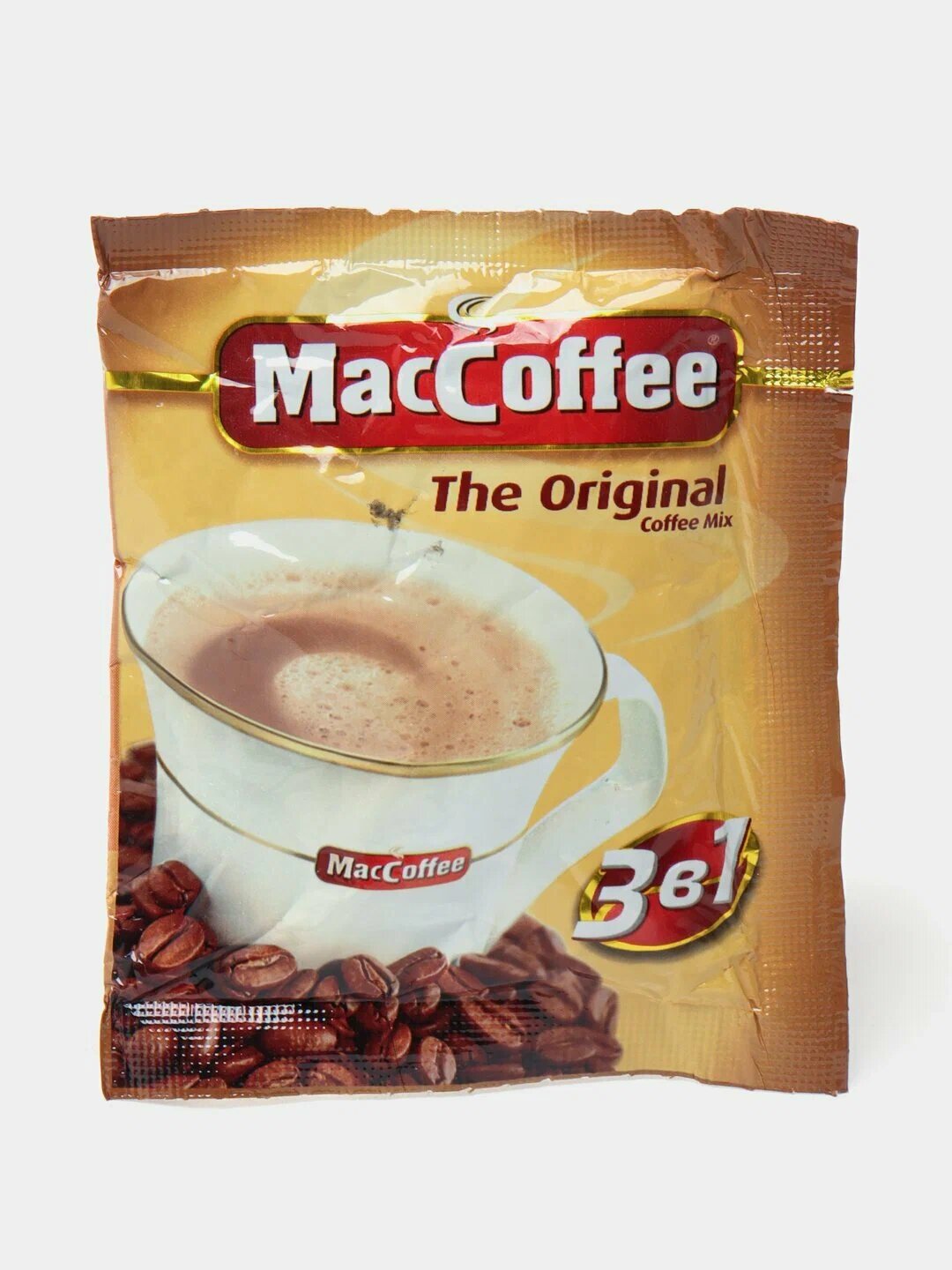 Кофе MacCoffee 3 в 1 Арабика/Робуста, растворимый, средняя обжарка