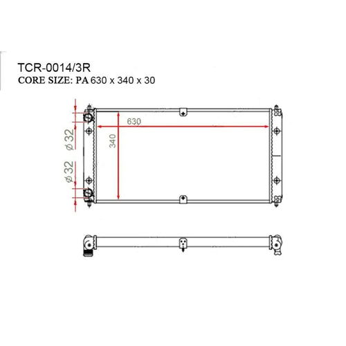 Радиатор основной Gerat TCR-0014/3R