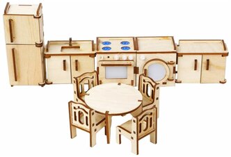 Мебель для кукол кухня кукольный дом сборная модель мебель для кукольного дома деревянная игрушки