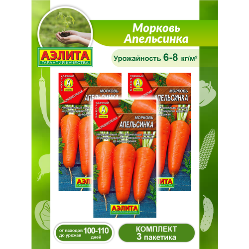 Комплект семян Морковь Апельсинка х 3 шт.