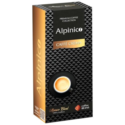 Кофе в зернах Alpinico CAFFE CREMA, 100% Арабика, средней обжарки, 1 кг