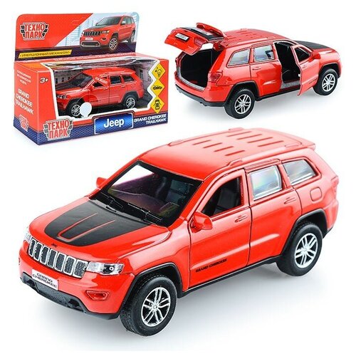 Машина металл Jjeep grand cherokee 12см, (свет-звук,красный) инерц., в коробке for jeep renegade compass patriot cherokee wrangler grand cherokee car door carbon fiber texture anticollision strip stickers