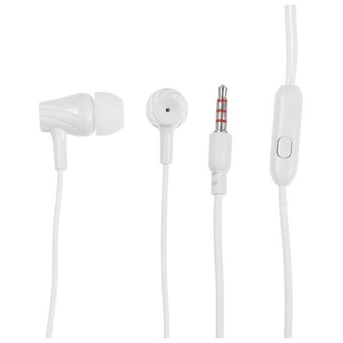 Наушники Krutoff HF-T83 вкладыши микрофон 106 дБ 16 Ом 35 мм 1 м белые 78800₽