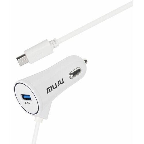 Зарядное устройство автомобильное USB + кабель Micro USB (5B,3100mA) MUJU MJ-C07