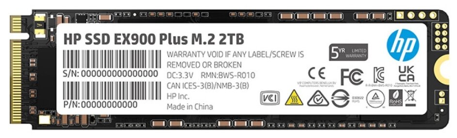 Накопитель SSD HP EX900 Plus 2.0Tb (35M35AA) - фото №2