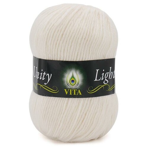 Пряжа Vita Unity Light (Юнити Лайт) 6001 белый 48% шерсть, 52% акрил 100г 200м 5шт