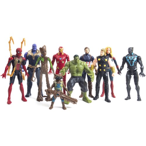 Детский Набор фигурок супергероев Мстители, фигурки-игрушки Avengers, подарок для мальчика на праздник