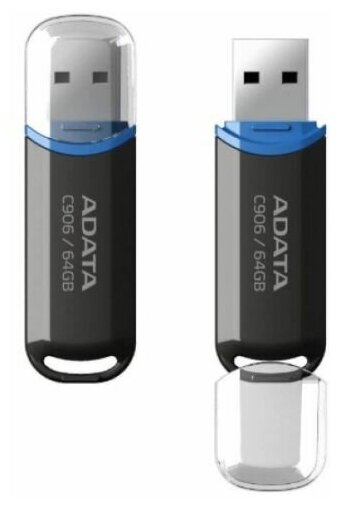 Накопитель USB 2.0 64GB ADATA AC906-64G-RBK black, RTL