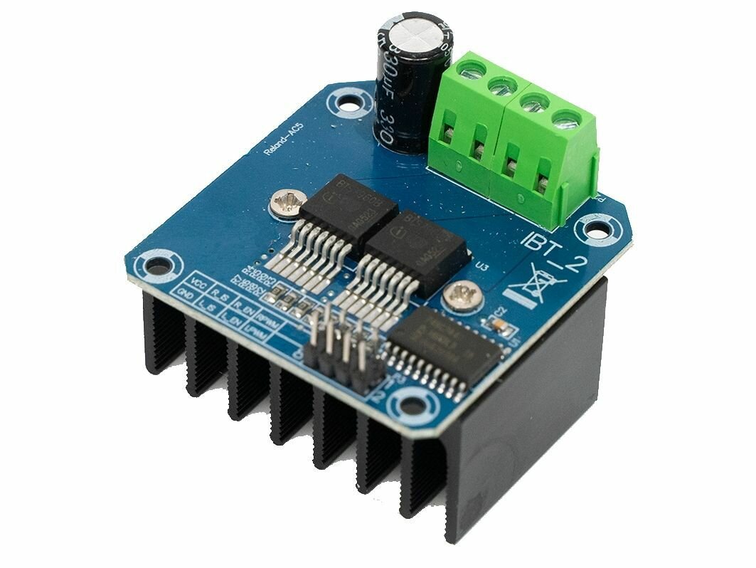 Одноканальный модуль драйвера коллекторного двигателя высокой мощности BTS7960 до 43А (У)