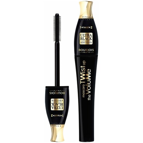 Bourjois Тушь для ресниц Twist Up The Volume, 52 ultra black тушь для ресниц bourjois twist up the volume 2 in 1 brush тон 002 темно коричневый