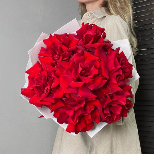 Изображение товара Букет красных французских роз Эксплорер в фоамиране Ver. Flowers