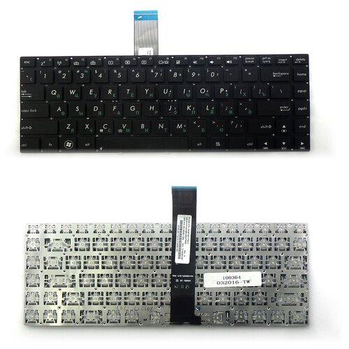 Клавиатура для ноутбука Asus K45 U37 U47 Series Плоский Enter Черная без рамки PN 9ZN8ABQG01 105000₽