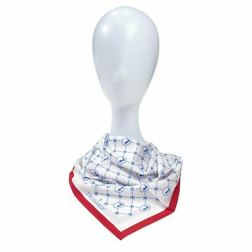 фото Платок trussardi, натуральный шелк, 60х60 см, мультиколор