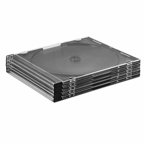 Бокс для CD диска Slim 5 мм, черный, 5 штук CD Slim Box на 1 компакт диск коробка cd box 1 диск jewel clear прозрачный трей 10 мм уп 10 шт