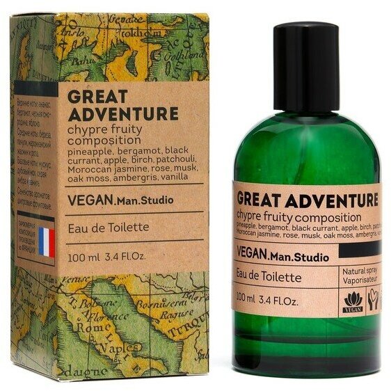 Туалетная вода мужская Vegan Man Studio Great Adventure, 100 мл 9893775