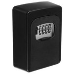 Сейф-ключница кодовая, металлическая , усиленная, черный - изображение