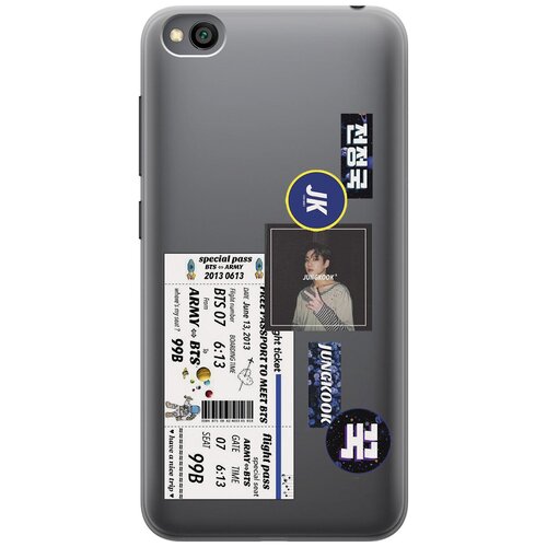 Силиконовый чехол с принтом BTS Stickers для Xiaomi Redmi Go / Сяоми Редми Го силиконовый чехол с принтом faces для xiaomi redmi go сяоми редми го